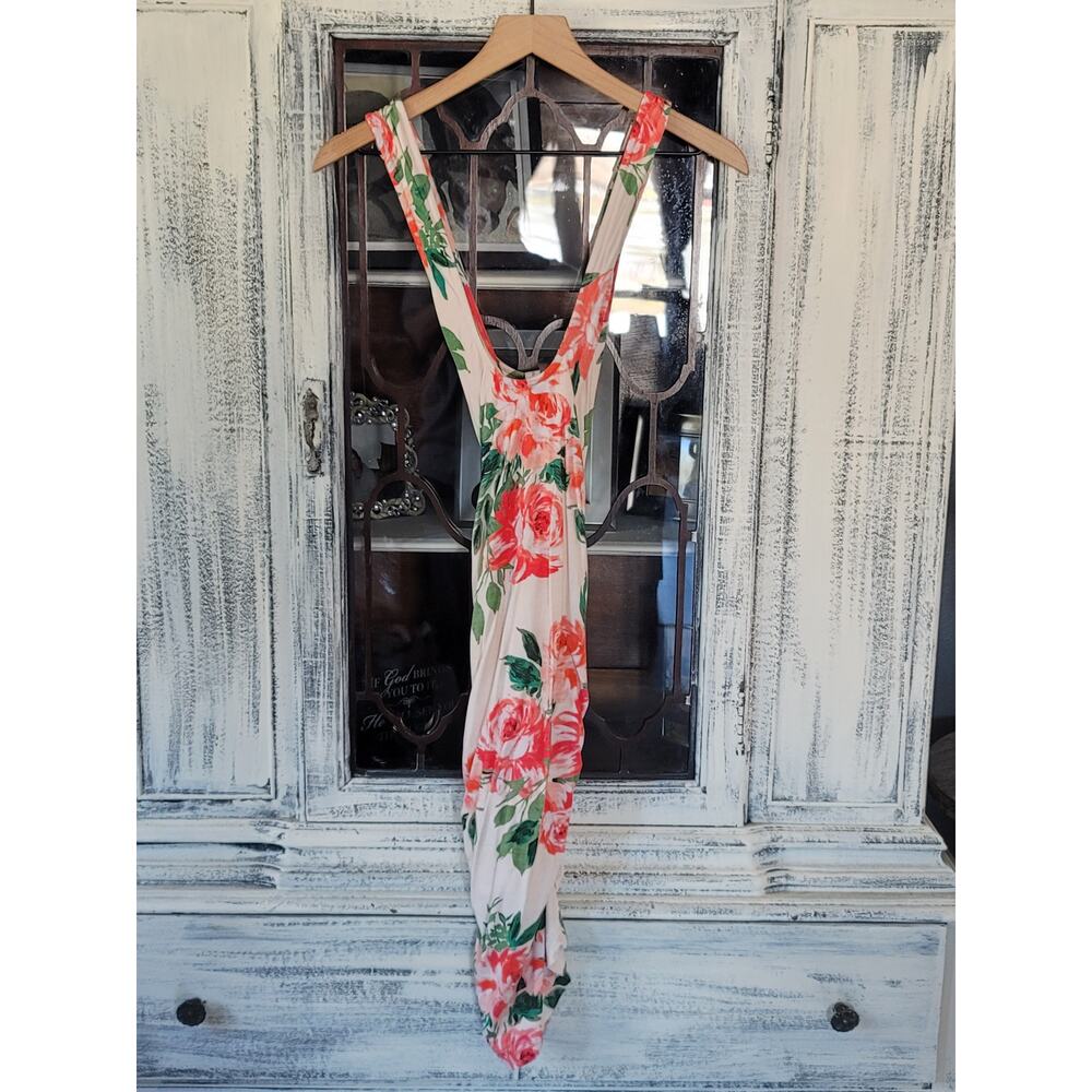 Anthropologie Floral Cream Shirred Mini Dress - New - Small - Picture 6 of 6